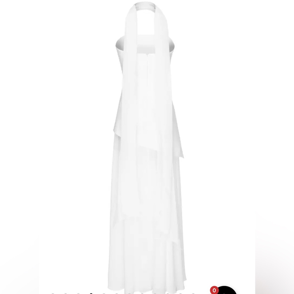 Monaco White Dress with Scarf - Picture 5 of 13